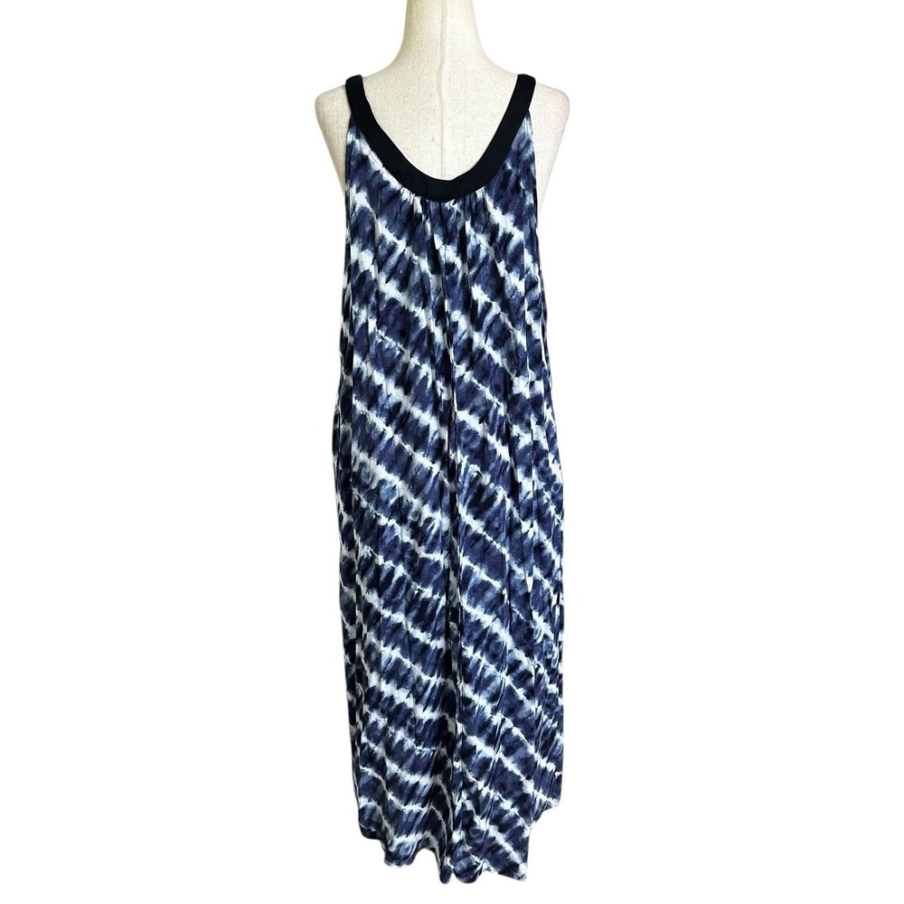 Donna Karan Sleepwear Blue Tie Dye Maxi Dress  Women Size Small | 0257
